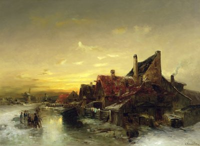 Children Playing on the Ice by Desire Tomassin